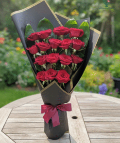Alternative view of Luxury 16 Red Roses Bouquet with White Baby Flowers & Imported Wrapping