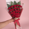 Luxury 18 Red Roses Bouquet with Triple Imported Wrapping
