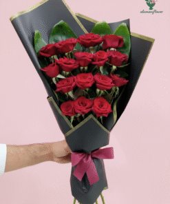 Luxury 16 Red Roses Bouquet