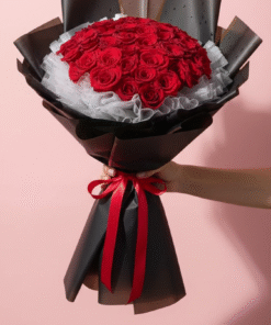 Alternative view of Luxury 50 Red Roses Bouquet with Premium Imported Wrapping