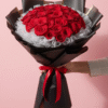 Luxury 50 Red Roses Bouquet with Premium Imported Wrapping