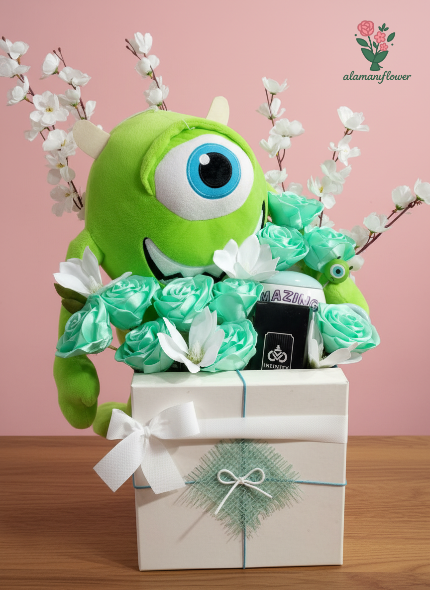 Luxury Gift Set – Plush Bear with Artificial Roses, Jasmine, Heat Mug & Perfume 35ml Luxury Gift Set – Plush Bear with Artificial Roses, Jasmine, Heat Mug & Perfume 35ml