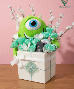 Luxury Gift Set – Plush Bear with Artificial Roses, Jasmine, Heat Mug & Perfume 35ml