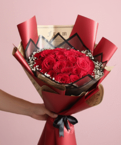 Alternative view of Luxury 30 Red Roses Bouquet with Baby Flowers & Six Imported Wrappings